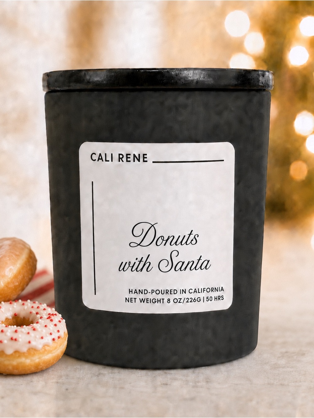 Donuts with Santa Coconut Wax Candle 8 oz